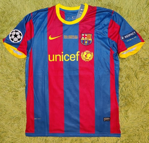 Barcelona FC Home Messi #10 2010/11 New UCL Final Futbol Soccer Jersey Men’s XL Barcelona FC Home Messi #10 2010/11 New UCL Final Futbol Soccer Jersey Men’s XL