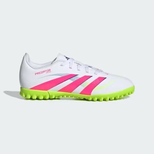 adidas Predator Club Kids/Junior Womens Turf Soccer Shoes White Pink Multiple adidas Predator Club Kids/Junior Womens Turf Soccer Shoes White Pink Multiple