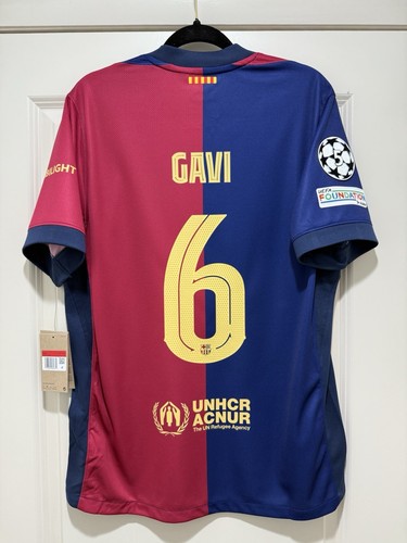 Gavi #6 Mens LARGE Nike FC Barcelona Home STADIUM Jersey Gavi #6 Mens LARGE Nike FC Barcelona Home STADIUM Jersey