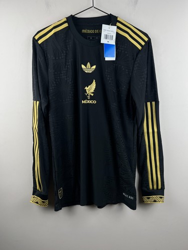 2025 Mexico National Team Jersey M Adidas Originals Gold Black Long Sleeve 0 2025 Mexico National Team Jersey M Adidas Originals Gold Black Long Sleeve 0