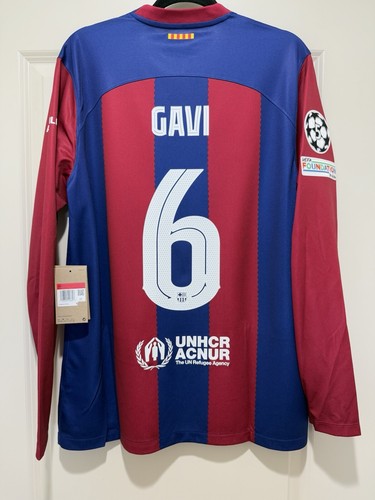 Gavi #6 Men’s LARGE Nike FC Barcelona Home Champions League Jersey Gavi #6 Men’s LARGE Nike FC Barcelona Home Champions League Jersey