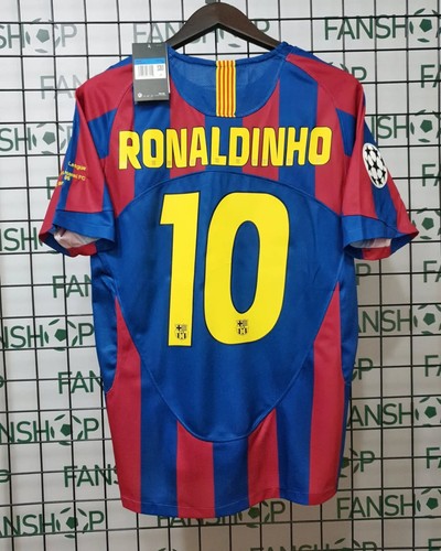 FC Barcelona Football Shirt 2005/2006 Home Jersey – Ronaldinho #10 Shirt Men FC Barcelona Football Shirt 2005/2006 Home Jersey – Ronaldinho #10 Shirt Men