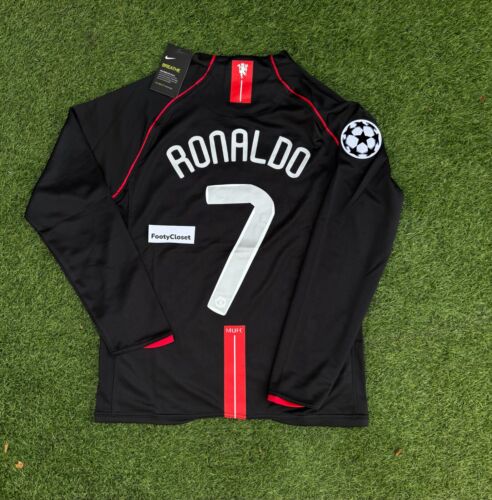 Manchester United 2007-2008 Black Away Long Sleeve Jersey – Cristiano Ronaldo #7 Manchester United 2007-2008 Black Away Long Sleeve Jersey – Cristiano Ronaldo #7