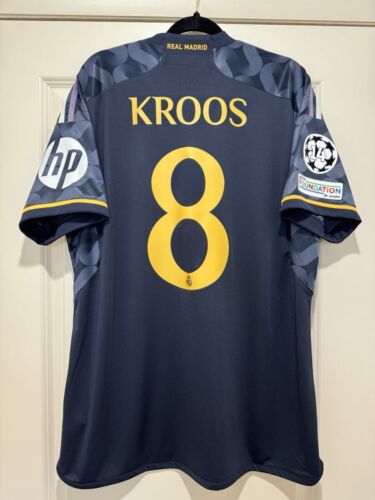 Toni Kroos #8 Mens XL Adidas Real Madrid Away Champions League Jersey Fan Toni Kroos #8 Mens XL Adidas Real Madrid Away Champions League Jersey Fan
