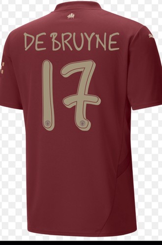 Manchester City Kevin De Bruyne #17 2024/2025 third XL Jersey player version Manchester City Kevin De Bruyne #17 2024/2025 third XL Jersey player version