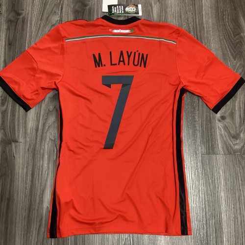 Adidas Mexico M.Layun 7 Away Red/Black Soccer Jersey 2014 Size Small Men Only Adidas Mexico M.Layun 7 Away Red/Black Soccer Jersey 2014 Size Small Men Only