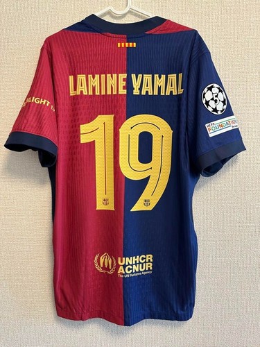 2024/25 Nike FC Barcelona #19 LAMINE YAMAL Home Soccer Jersey Size L New 2024/25 Nike FC Barcelona #19 LAMINE YAMAL Home Soccer Jersey Size L New