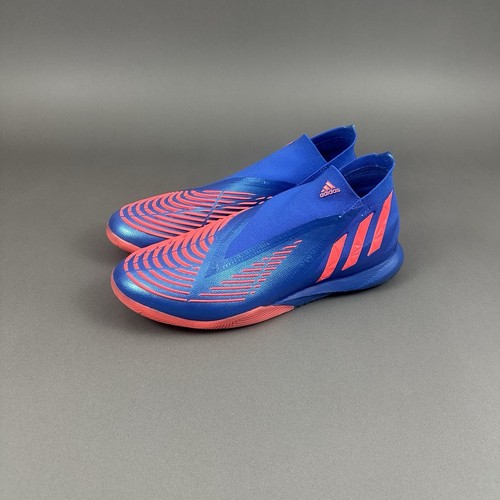 Adidas Predator Edge.1 Men Size 9.5 IN HI RES Blue Turbo Indoor GX0015 Adidas Predator Edge.1 Men Size 9.5 IN HI RES Blue Turbo Indoor GX0015