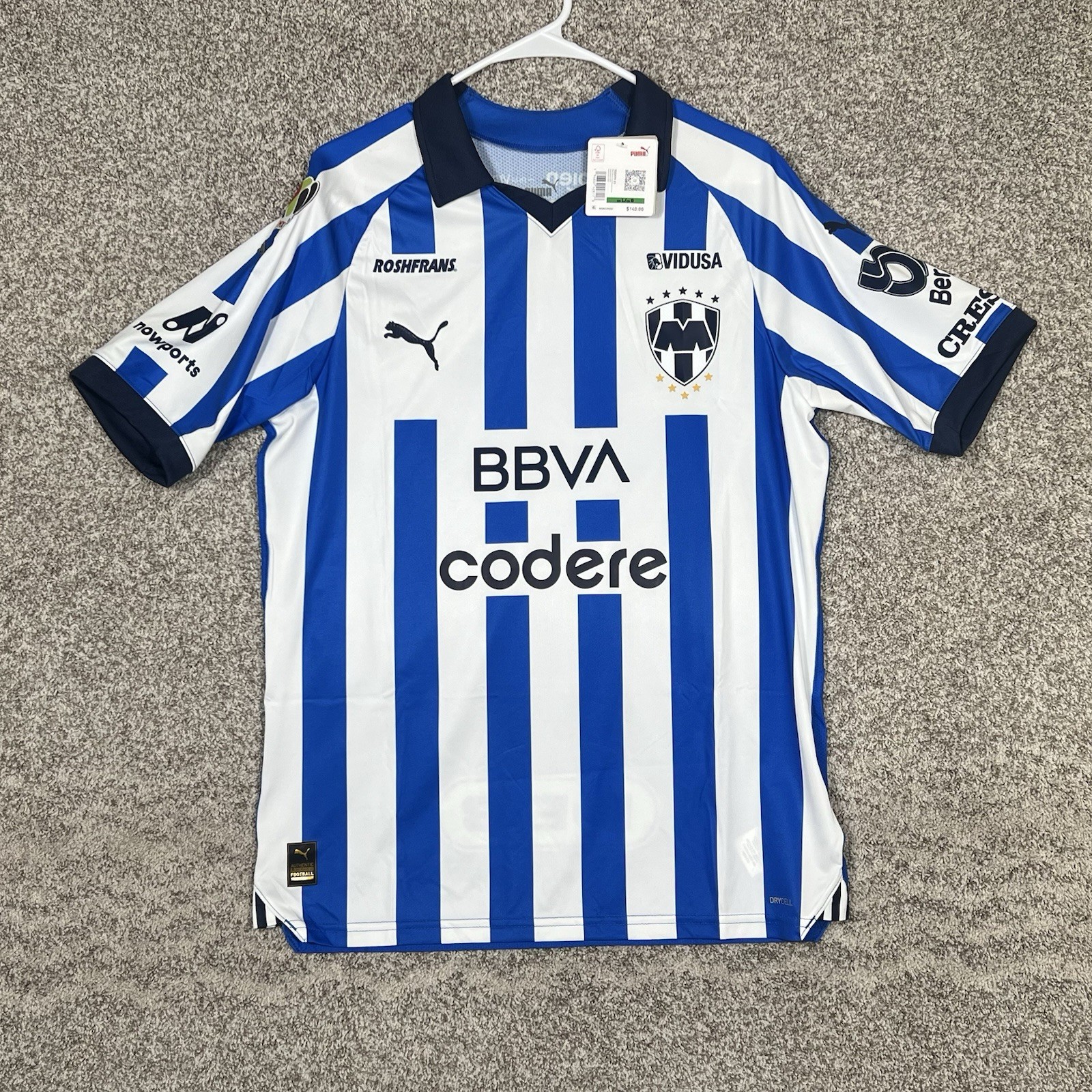 Puma CF Monterrey Jersey Mens Large Blue Rayados 23/24 Home Authentic Player Puma CF Monterrey Jersey Mens Large Blue Rayados 23/24 Home Authentic Player