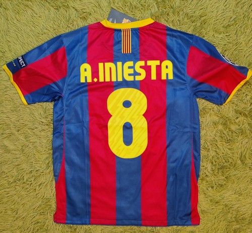 Barcelona FC Home Iniesta #8 2010/11 New UCL Final Futbol Soccer Jersey Men’s M Barcelona FC Home Iniesta #8 2010/11 New UCL Final Futbol Soccer Jersey Men’s M