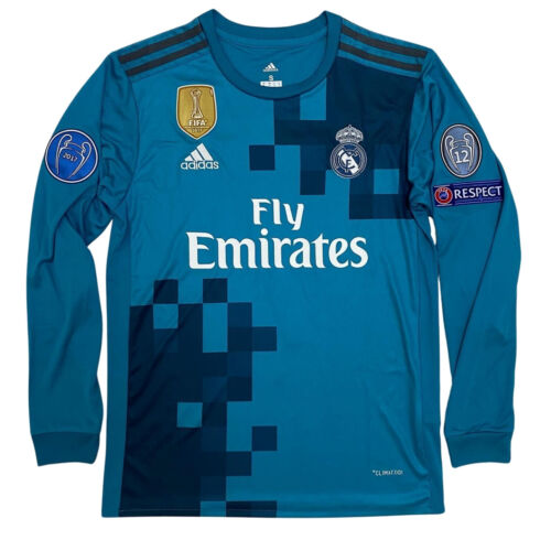 Cristiano Ronaldo #7 Real Madrid Champions League 2017/2018 Jersey Long Sleeve Cristiano Ronaldo #7 Real Madrid Champions League 2017/2018 Jersey Long Sleeve