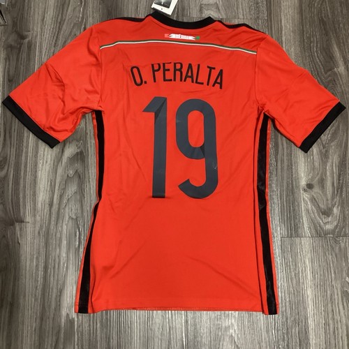 Adidas Mexico O.Peralta 19 Away Red/Black Soccer Jersey 2014 Size Small Men Only Adidas Mexico O.Peralta 19 Away Red/Black Soccer Jersey 2014 Size Small Men Only