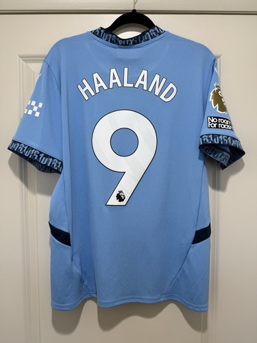 Haaland #9 Men’s LARGE PUMA Manchester City Home Fan Jersey Haaland #9 Men’s LARGE PUMA Manchester City Home Fan Jersey