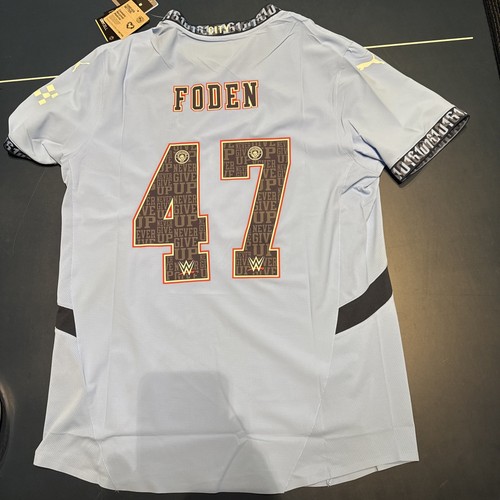 Manchester City 2024/2025 Home FODEN #47 XL USA Tour WWE Jersey player version Manchester City 2024/2025 Home FODEN #47 XL USA Tour WWE Jersey player version