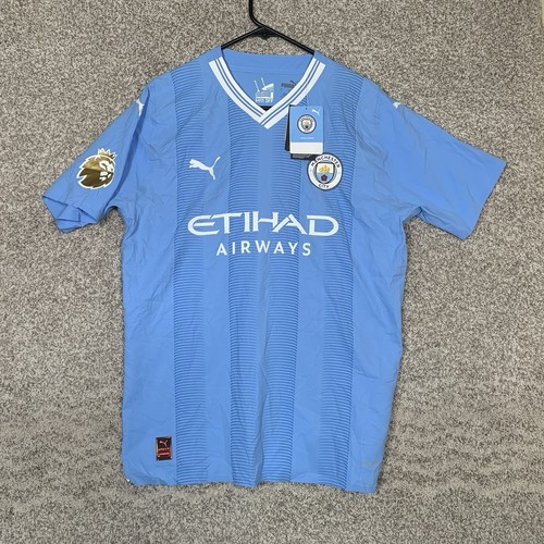 Manchester City Puma Jersey Mens Large Blue Ultraweave Authentic Home Soccer Manchester City Puma Jersey Mens Large Blue Ultraweave Authentic Home Soccer
