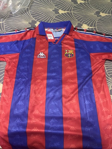 Kappa FC Barcelona 1995 1996 1997 VINTAGE Home Football Shirt Soccer Jersey, XL Kappa FC Barcelona 1995 1996 1997 VINTAGE Home Football Shirt Soccer Jersey, XL