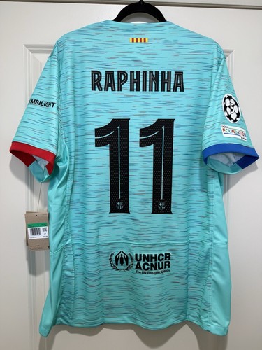 Raphinha #11 Men’s XL Nike FC Barcelona Third Champions League Jersey Stadium Raphinha #11 Men’s XL Nike FC Barcelona Third Champions League Jersey Stadium