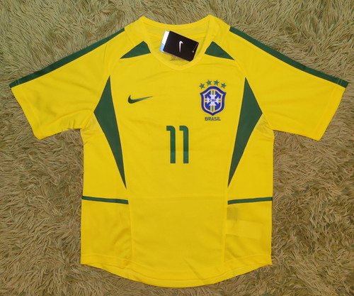 Brazil Ronaldinho #11 World Cup 2002 Home Yellow Soccer Football Futbol Jersey M Brazil Ronaldinho #11 World Cup 2002 Home Yellow Soccer Football Futbol Jersey M