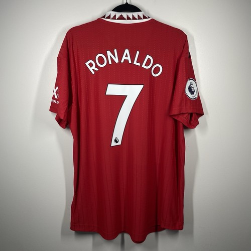 New Ronaldo Manchester United 2022 23 Home AUTHENTIC Soccer Jersey Adidas H13889 New Ronaldo Manchester United 2022 23 Home AUTHENTIC Soccer Jersey Adidas H13889
