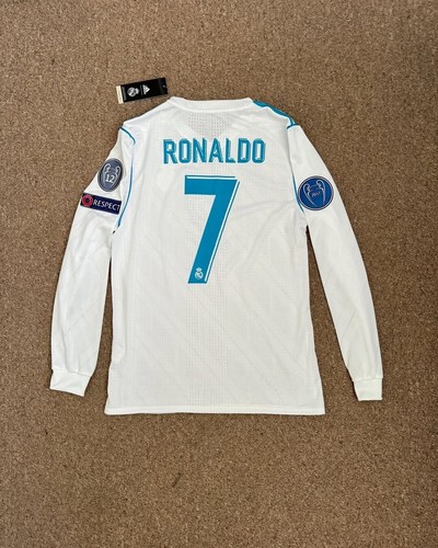 Real Madrid Home Jersey White Ronaldo #7 – men 2017/18 UCL Long Sleeve Real Madrid Home Jersey White Ronaldo #7 – men 2017/18 UCL Long Sleeve