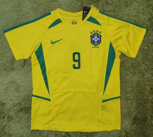 Brazil Ronaldo #9 World Cup 2002 Home Yellow Soccer Football Futbol Jersey XL Brazil Ronaldo #9 World Cup 2002 Home Yellow Soccer Football Futbol Jersey XL