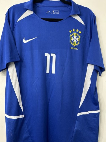 Brazil Ronaldinho #11 World Cup 2002 Home Yellow Soccer Football Futbol Jersey S Brazil Ronaldinho #11 World Cup 2002 Home Yellow Soccer Football Futbol Jersey S