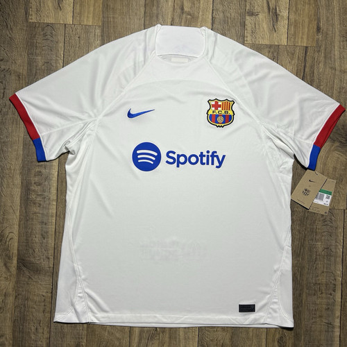 Nike FC Barcelona 2023/2024 Away White Dri-Fit Jersey Size Large NWT Soccer Nike FC Barcelona 2023/2024 Away White Dri-Fit Jersey Size Large NWT Soccer