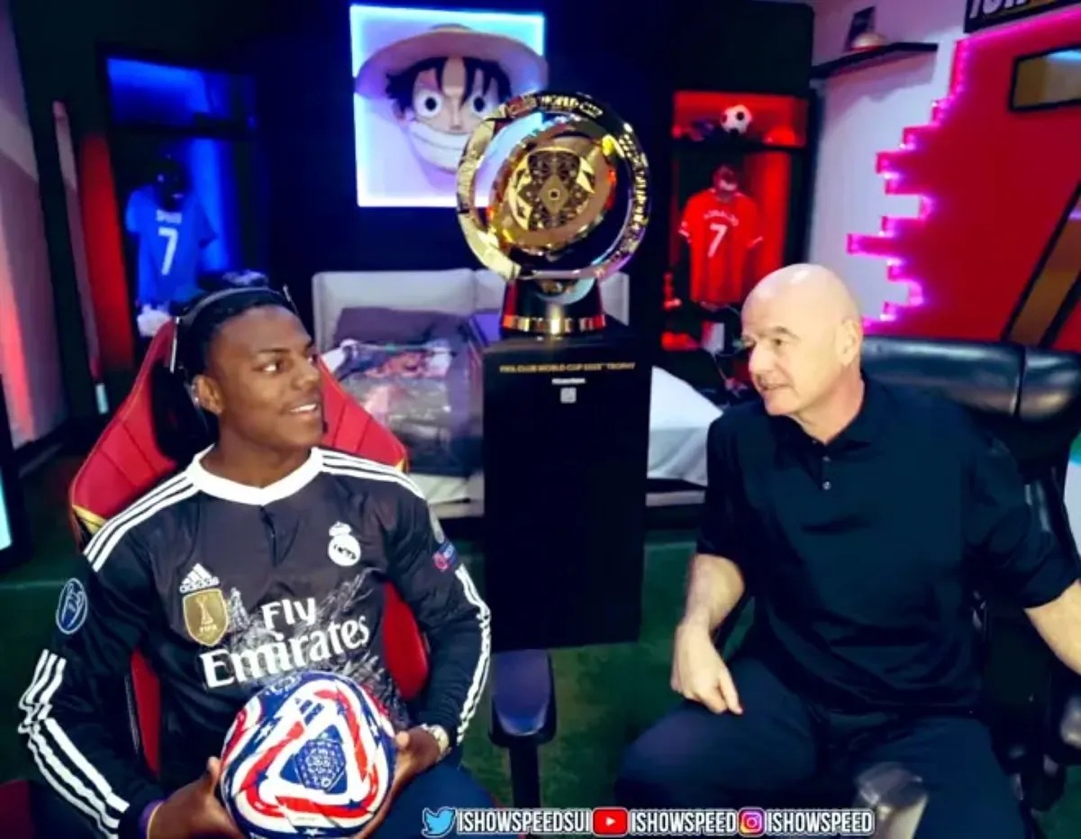 IShowSpeed excited by Infantino's confession: "Cristiano could play in the Club World Cup, there are negotiations" IShowSpeed excited by Infantino's confession: "Cristiano could play in the Club World Cup, there are negotiations"