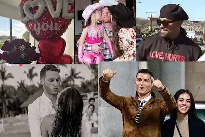 Cristiano, Messi and other sports stars who celebrated Valentine's Day with their partners and fans Cristiano, Messi and other sports stars who celebrated Valentine's Day with their partners and fans
