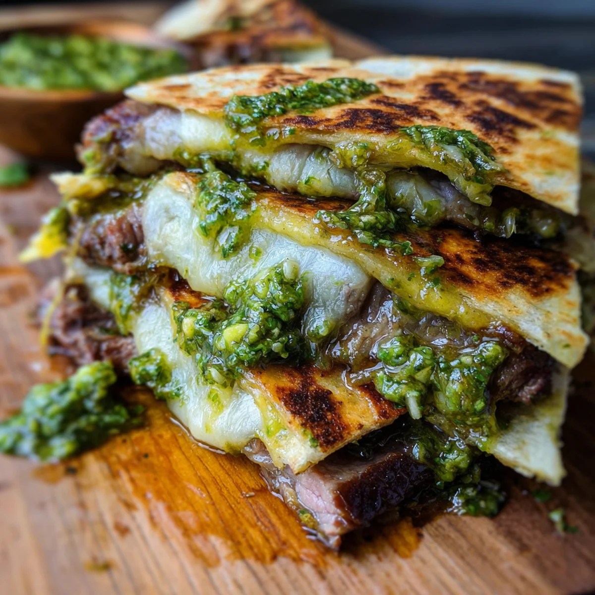 Chimichurri Steak Quesadillas with Avocado Chimichurri Chimichurri Steak Quesadillas with Avocado Chimichurri