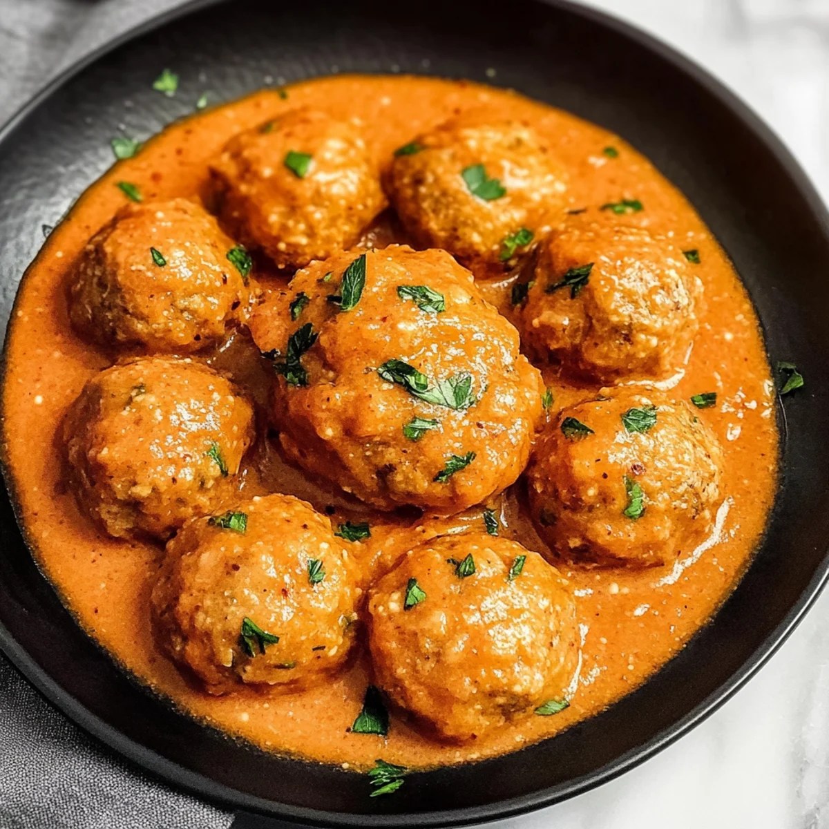 Vegan Chickpea Meatballs in Roasted Red Pepper Sauce Vegan Chickpea Meatballs in Roasted Red Pepper Sauce