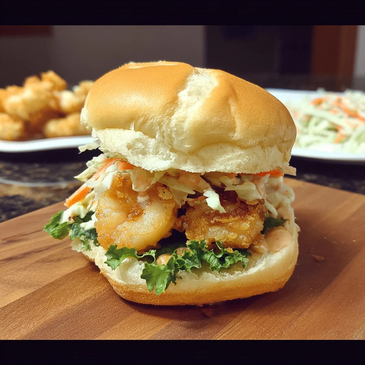 Shrimp Tempura Burger Shrimp Tempura Burger