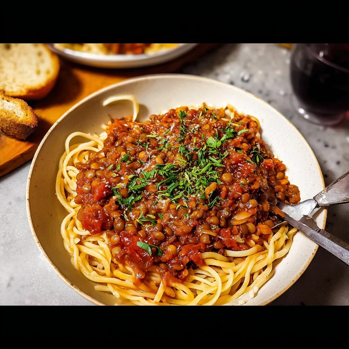 Easy One Pot Vegan Lentil Bolognese Easy One Pot Vegan Lentil Bolognese