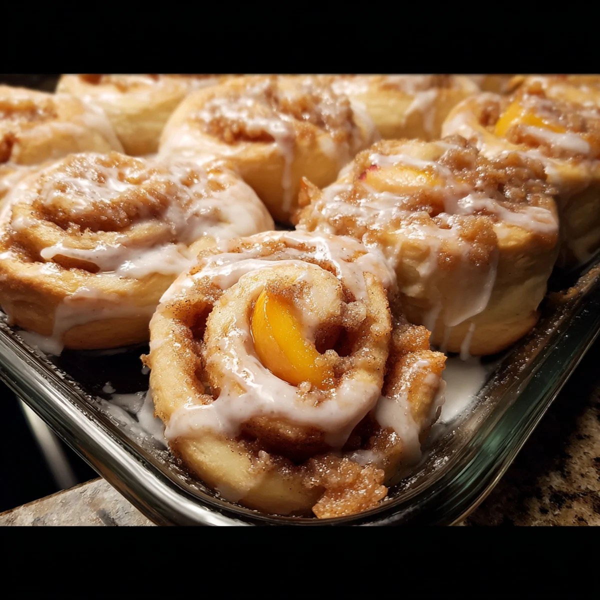 Peach Cobbler Cinnamon Rolls Peach Cobbler Cinnamon Rolls