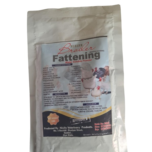 Nisife Broiler fattening 100g/scht Nisife Broiler fattening 100g/scht