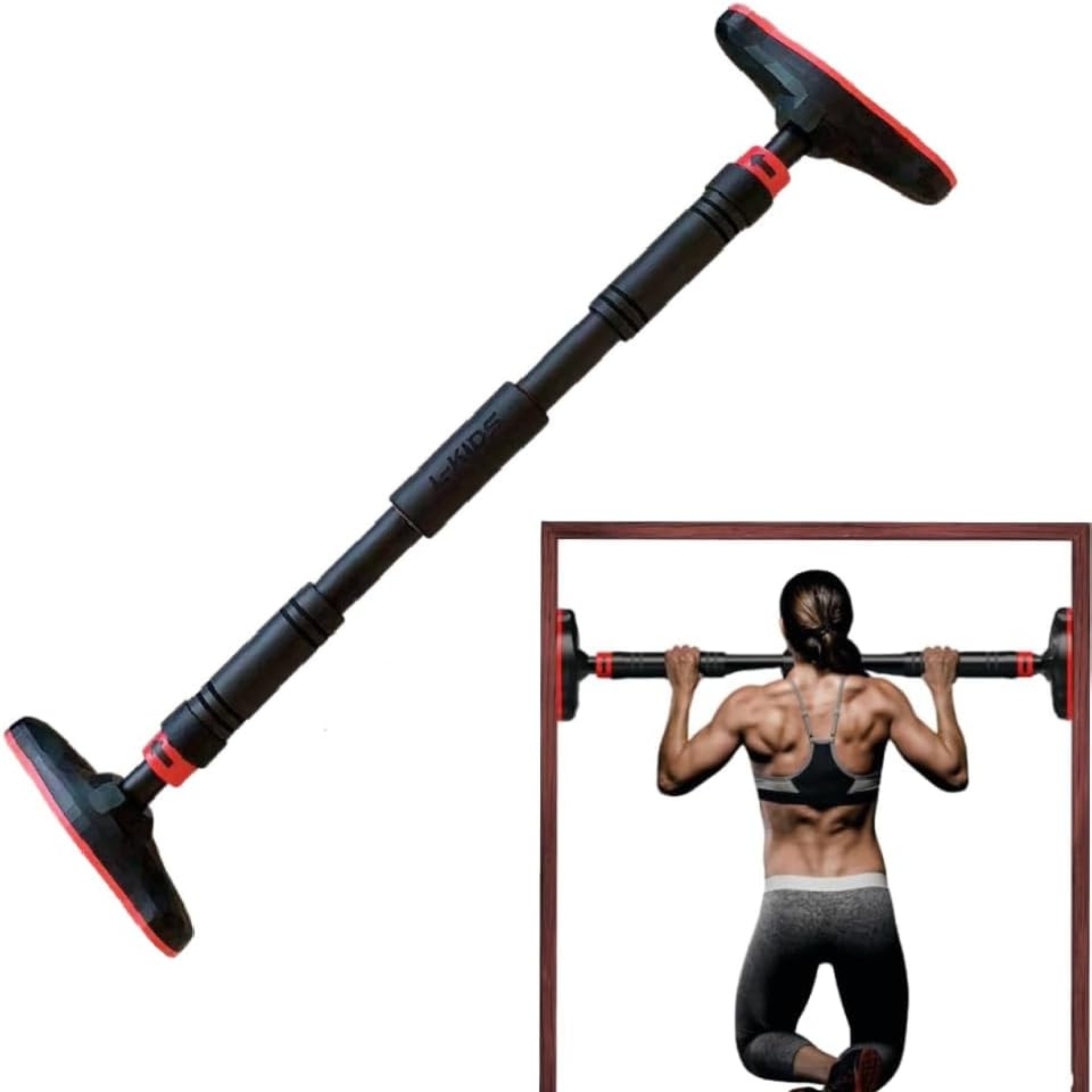 Pull Up Bar for Doorway, Japard Strength Training without Screws, Adjustable Door Frame 27″-41″ Width, No-Damage Hanging Equipment for Home Gym, Upper Body Workout Pull Up Bar for Doorway, Japard Strength Training without Screws, Adjustable Door Frame 27″-41″ Width, No-Damage Hanging Equipment for Home Gym, Upper Body Workout