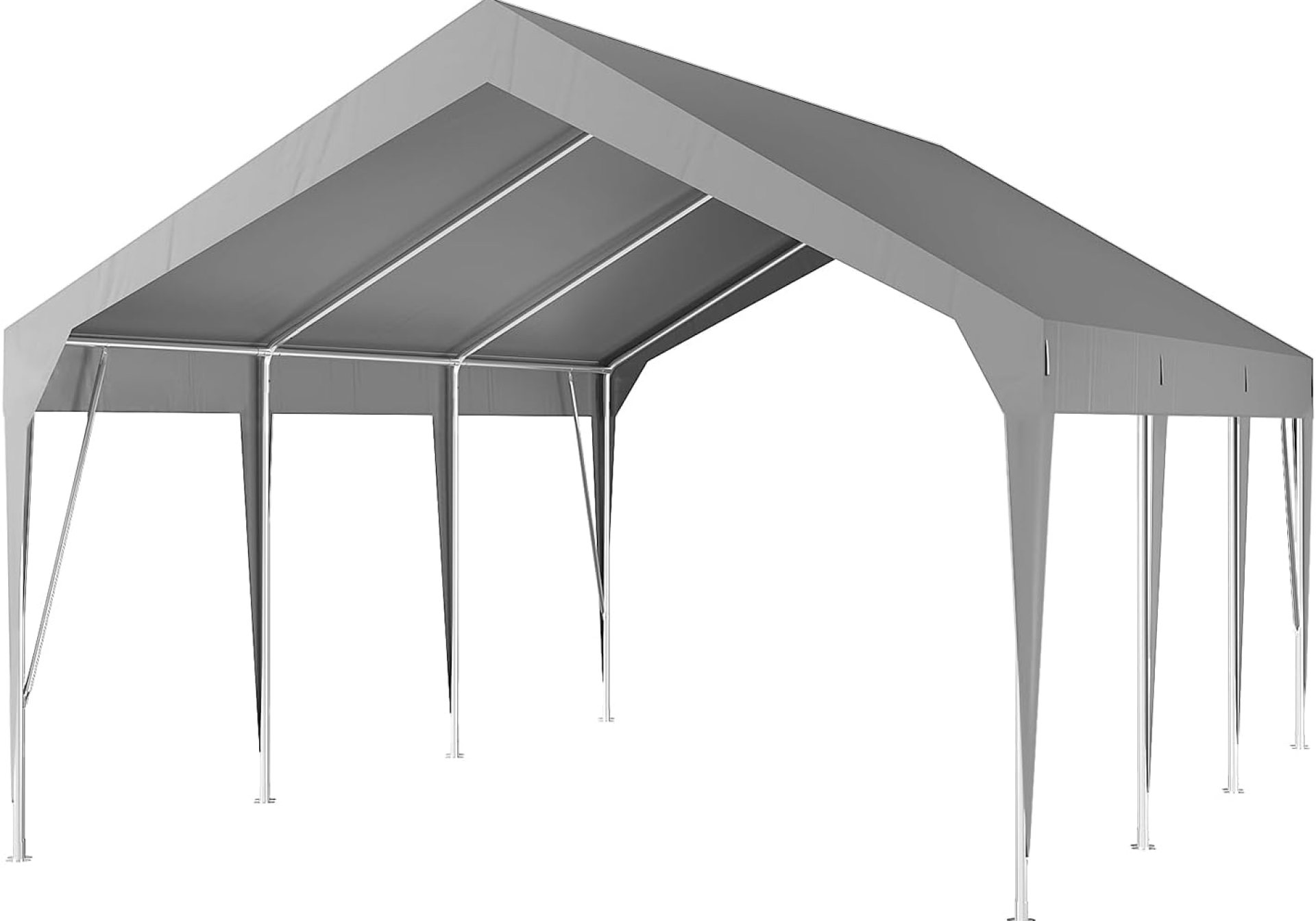 10’x20′ Carport Heavy Duty Car Canopy UV Resistant Waterproof Portable Garage for Car, Boat, Party, Storage Shed (Gray) 10’x20′ Carport Heavy Duty Car Canopy UV Resistant Waterproof Portable Garage for Car, Boat, Party, Storage Shed (Gray)