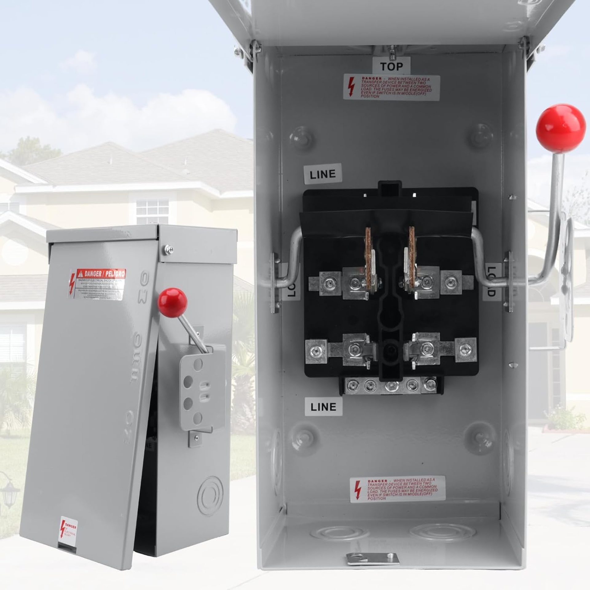 100A Generator Transfer Switch Box,24,000w 120/240 Volt Manual Transfer Switch for Home Generator,Indoor & Outdoor Generators 100A Generator Transfer Switch Box,24,000w 120/240 Volt Manual Transfer Switch for Home Generator,Indoor & Outdoor Generators