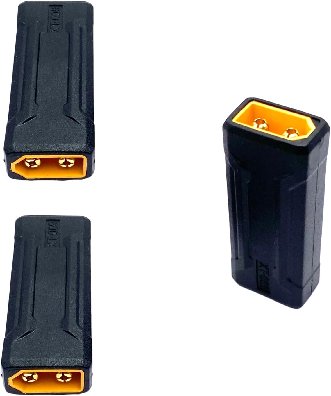 3 Pcs XT60 Male to XT60 Male Connector Adapters,Portable XT60 Male Connector for RC FPV Car Drone Battery Generator and Solar Panel 3 Pcs XT60 Male to XT60 Male Connector Adapters,Portable XT60 Male Connector for RC FPV Car Drone Battery Generator and Solar Panel