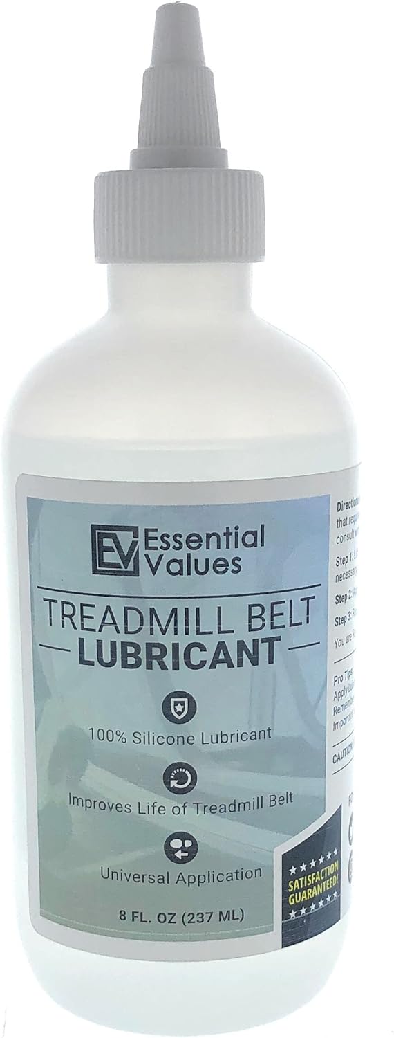 Essential Values Treadmill Belt Lubricant (8 Fl OZ), 100% Silicone, Double The Value of Other Brands | Easy to Apply Lubricant – Universal Treadmill Belt Lube, Made in USA Essential Values Treadmill Belt Lubricant (8 Fl OZ), 100% Silicone, Double The Value of Other Brands | Easy to Apply Lubricant – Universal Treadmill Belt Lube, Made in USA