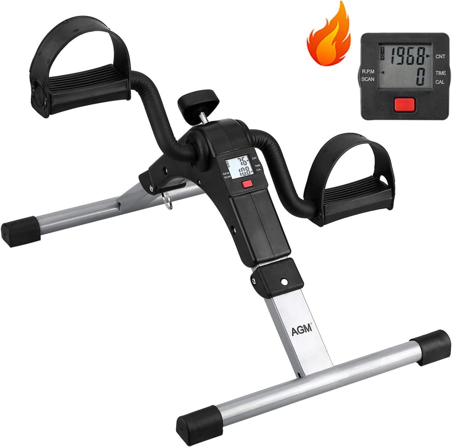 Folding Pedal Exerciser, Mini Under Desk Bike – Portable Foot Hand Cycle Peddler Machine Bicycle Exerciser for Arm Leg While Sitting Folding Pedal Exerciser, Mini Under Desk Bike – Portable Foot Hand Cycle Peddler Machine Bicycle Exerciser for Arm Leg While Sitting