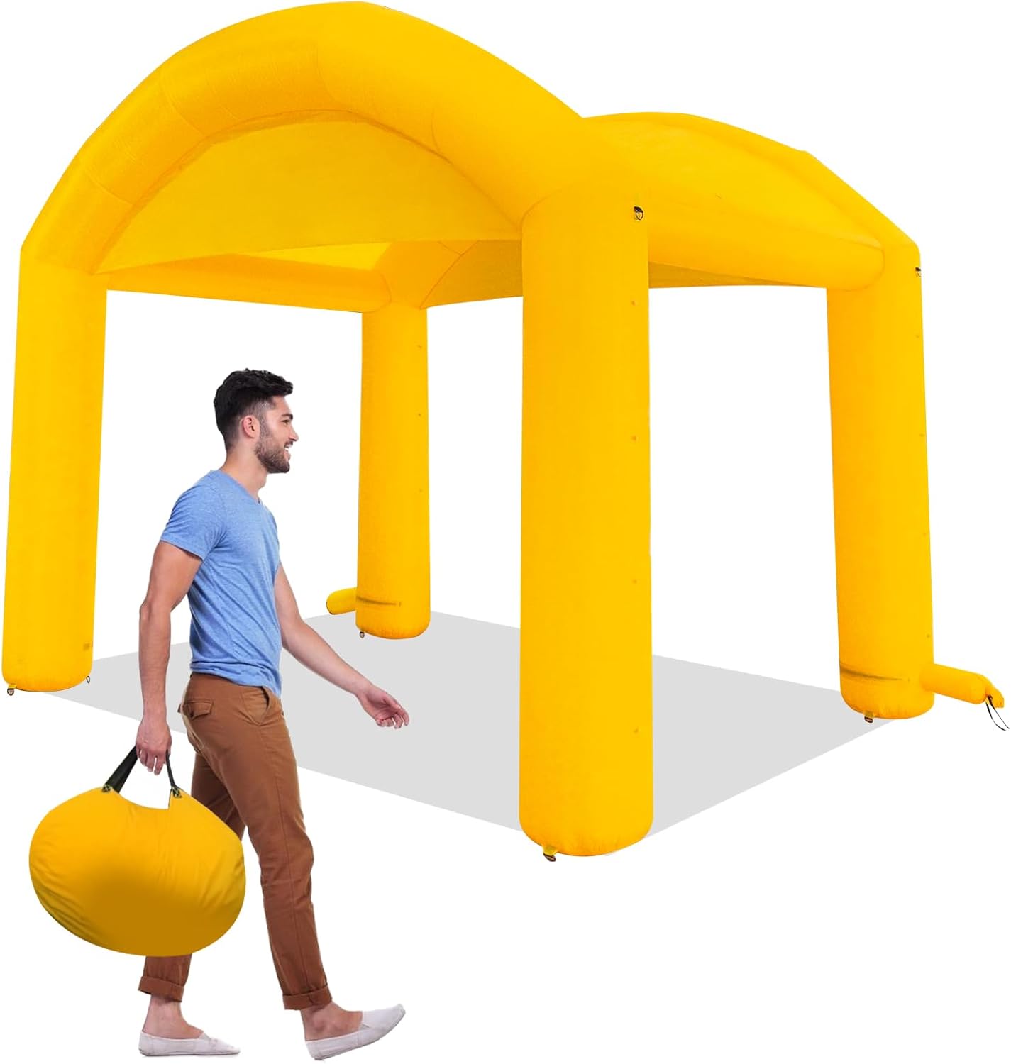 13’x10′ Canopy Tent for Parties, Easy Outdoor Sun Shade, Large Inflatable Pop Up Tent, Foldable,for Events Carnival Catering Backyard Wedding Carpas para Patio-Yellow (Without Blower 13’x10′ Canopy Tent for Parties, Easy Outdoor Sun Shade, Large Inflatable Pop Up Tent, Foldable,for Events Carnival Catering Backyard Wedding Carpas para Patio-Yellow (Without Blower