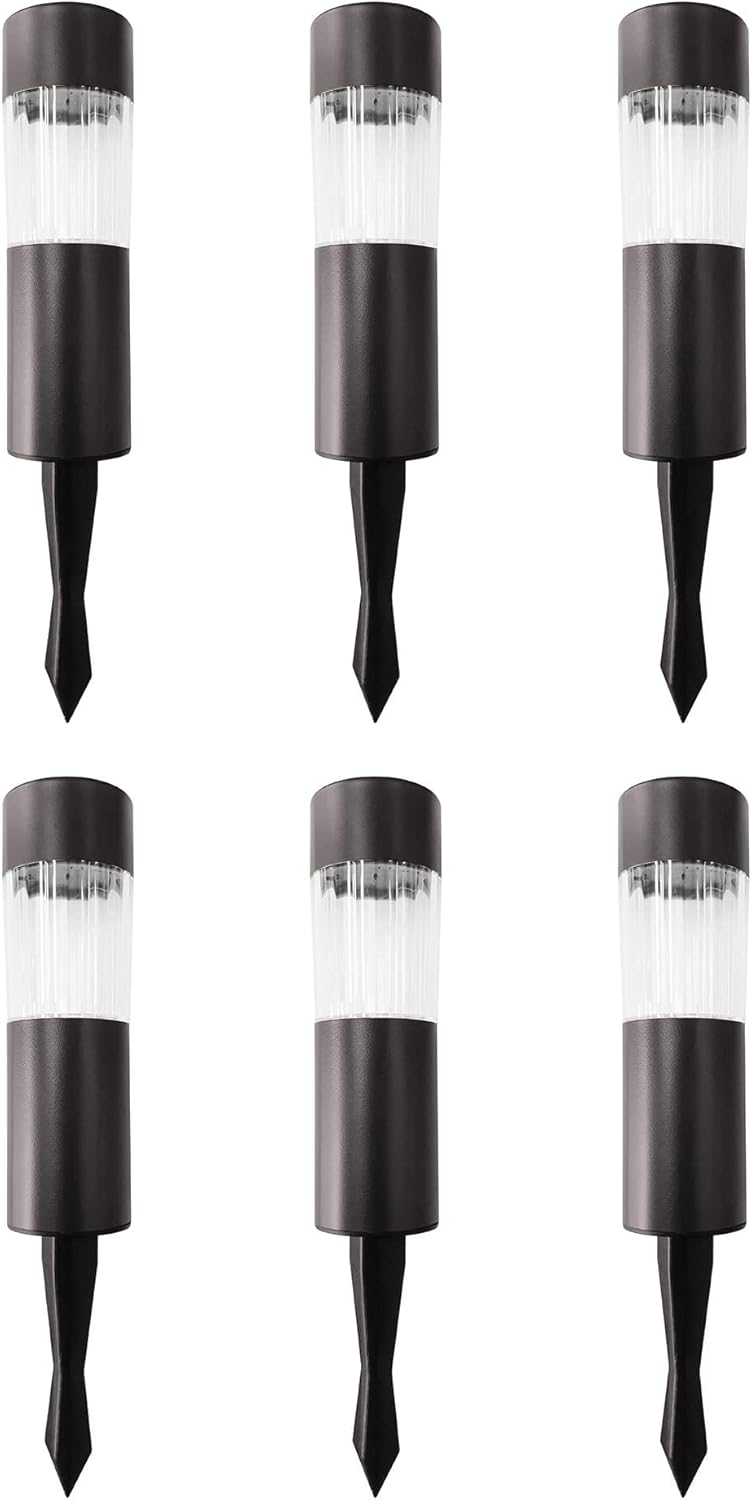 Amazon Basics Solar Outdoor Lights, LED Lights for Garden, Pathway, Patio, Black, 6-Pack Amazon Basics Solar Outdoor Lights, LED Lights for Garden, Pathway, Patio, Black, 6-Pack