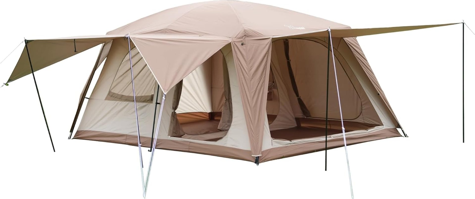 Vidalido 8-10 Person Camping Tent with 3 Door 2 Room Large Family Cabin Tents, Double Layer Waterproof Portable Glamping Tent, Big Tents for Outdoor Picnic Camping Hiking and Family Gathering Vidalido 8-10 Person Camping Tent with 3 Door 2 Room Large Family Cabin Tents, Double Layer Waterproof Portable Glamping Tent, Big Tents for Outdoor Picnic Camping Hiking and Family Gathering