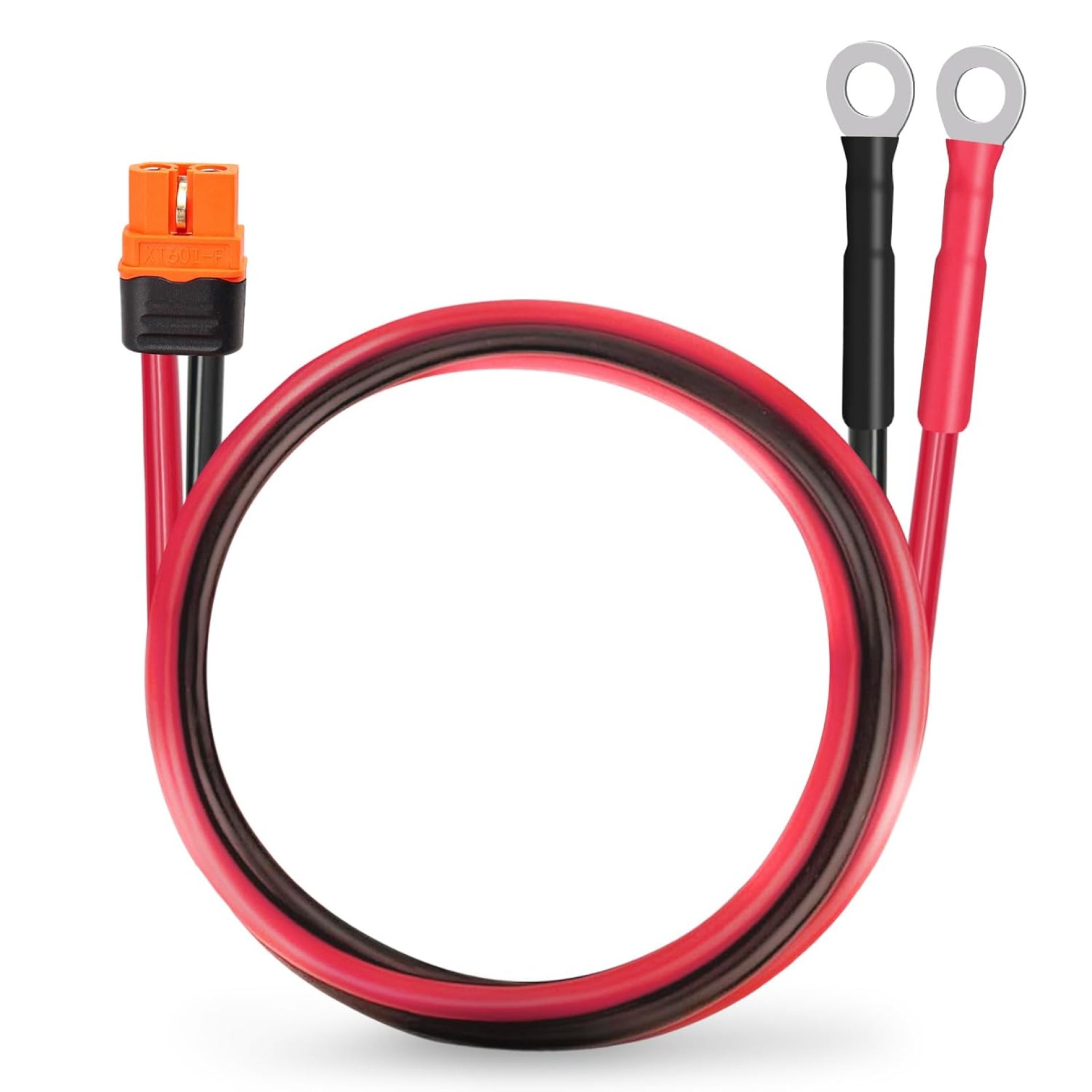 XT60i to O Ring Terminal Cable 10 AWG 2FT XT60i Female to O Ring Connector XT60i-F Extension Cable for Portable Power Station Solar Generator XT60i to O Ring Terminal Cable 10 AWG 2FT XT60i Female to O Ring Connector XT60i-F Extension Cable for Portable Power Station Solar Generator