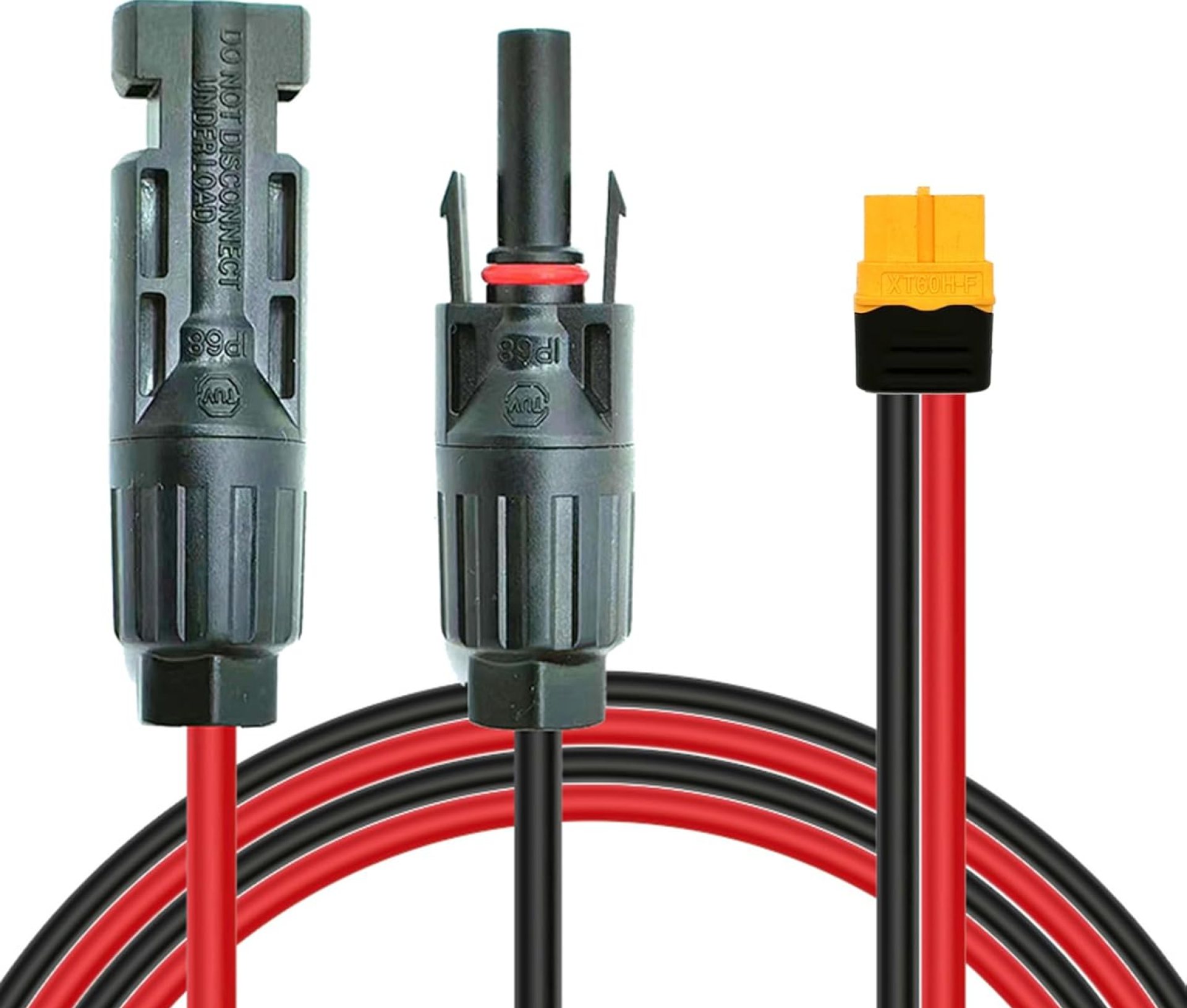 12AWG 3FT Solar to XT60 Cable,Solar Charge Cable with XT60 Female Adapter for Power Stations Solar Generators (12AWG 3FT) 12AWG 3FT Solar to XT60 Cable,Solar Charge Cable with XT60 Female Adapter for Power Stations Solar Generators (12AWG 3FT)