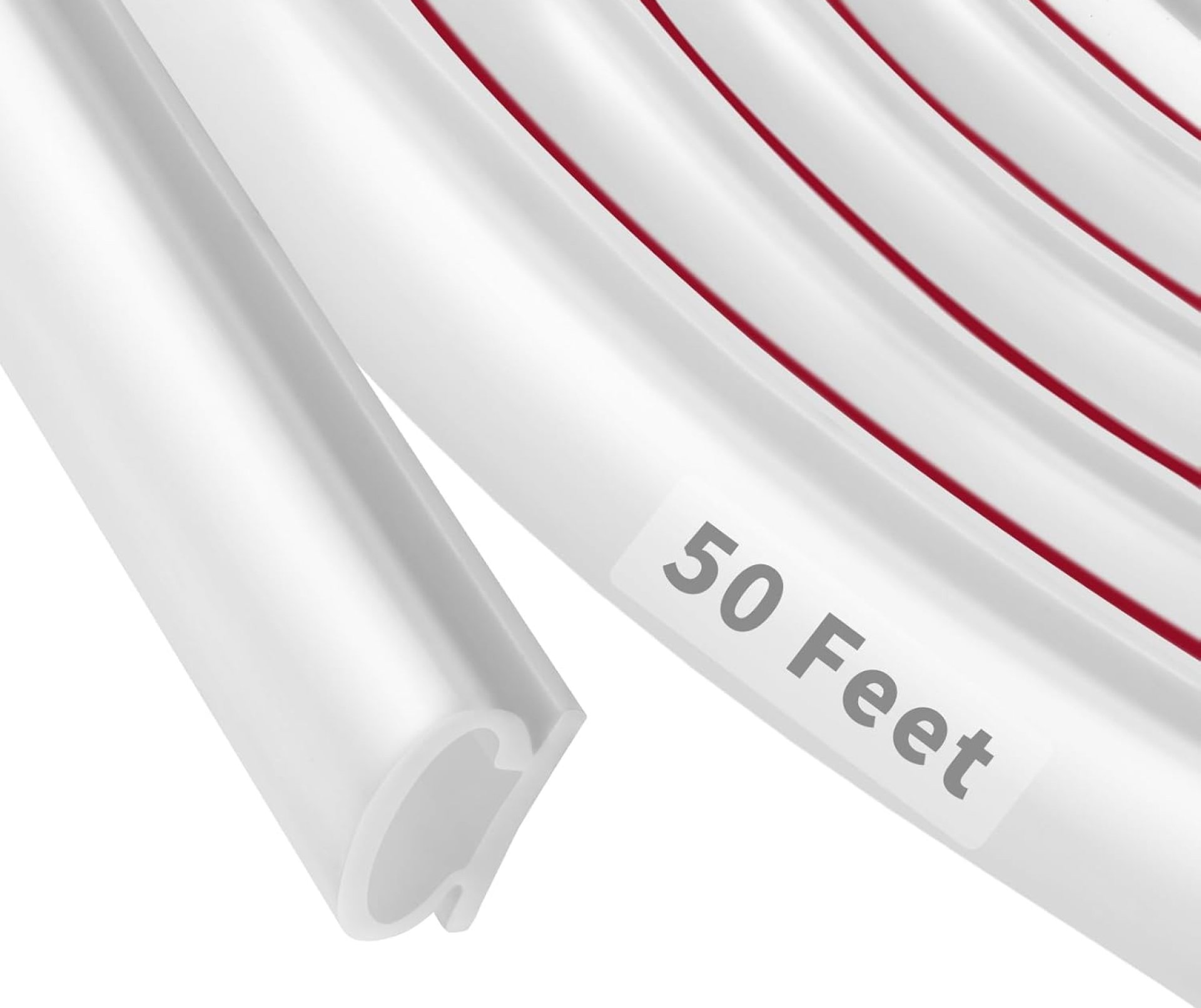 50 Feet D-Shape Rubber Weather Stripping Door Seal Strip, Self-Adhesive Backing Door Weatherstripping for Door Frame Insulation Large Gap, Easy Cut to Size(White) 50 Feet D-Shape Rubber Weather Stripping Door Seal Strip, Self-Adhesive Backing Door Weatherstripping for Door Frame Insulation Large Gap, Easy Cut to Size(White)