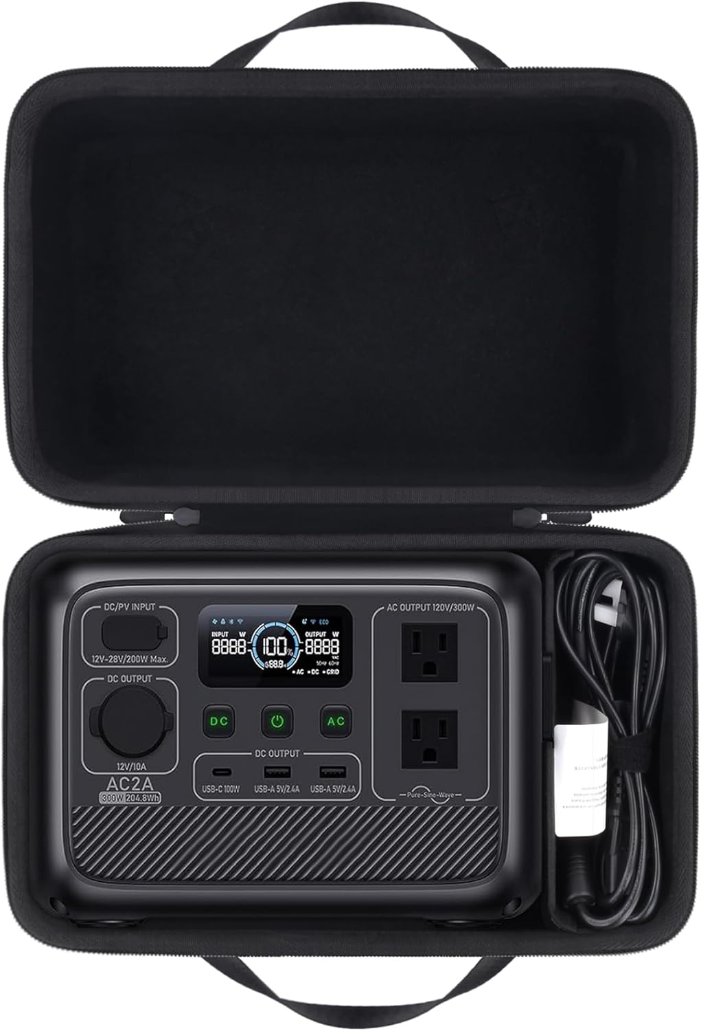 co2CREA Hard Travel Case Compatible with BLUETTI Portable Power Station AC2A, 204Wh LiFePO4 Battery Solar Generator (Case Only) co2CREA Hard Travel Case Compatible with BLUETTI Portable Power Station AC2A, 204Wh LiFePO4 Battery Solar Generator (Case Only)