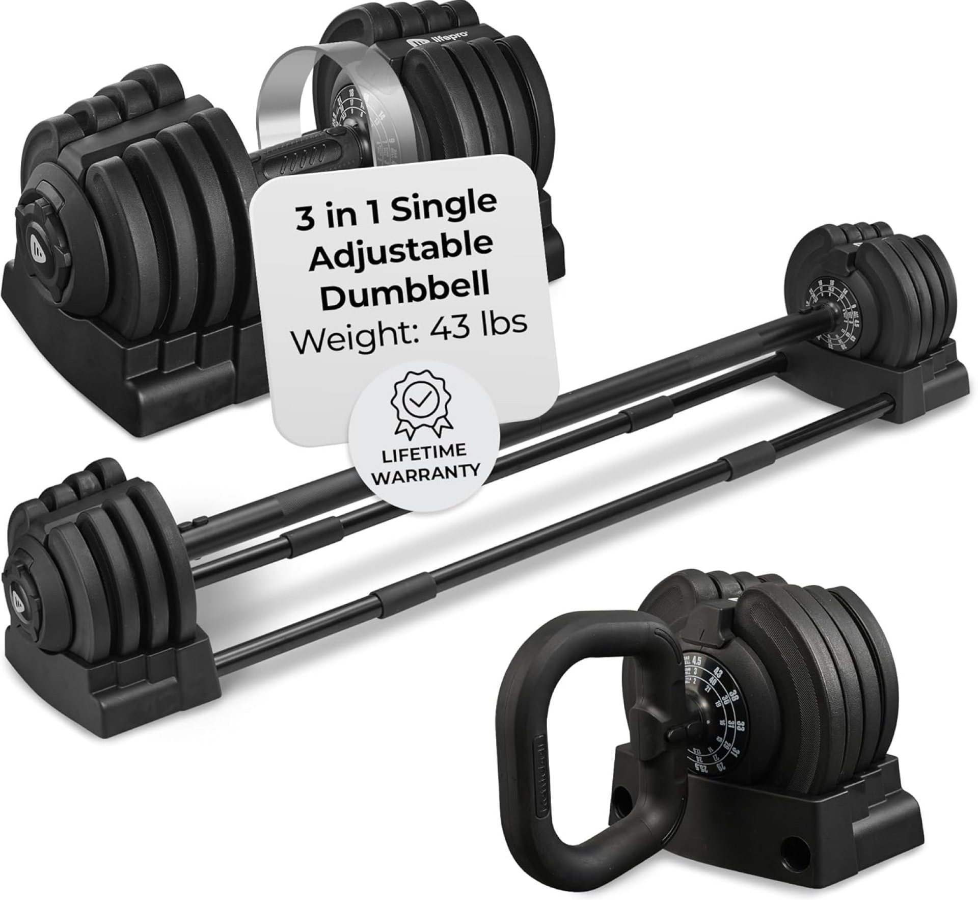 Lifepro Adjustable Dumbbells Set/Single – 15lb 43lb 55lb 90lb 25 lb Dumbbell Sets with Rack – Quick Adjust, Secure Grip weights dumbbells set – Compact Hand Weights for Women/Men at Home Gym Lifepro Adjustable Dumbbells Set/Single – 15lb 43lb 55lb 90lb 25 lb Dumbbell Sets with Rack – Quick Adjust, Secure Grip weights dumbbells set – Compact Hand Weights for Women/Men at Home Gym