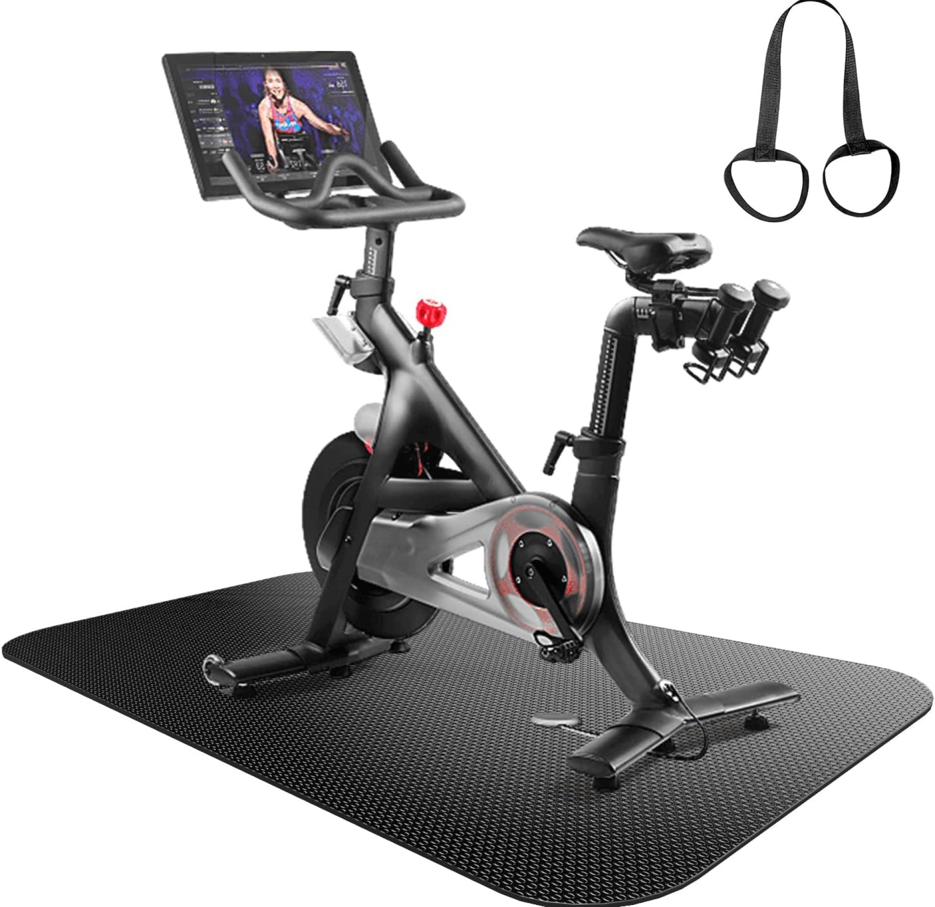 AmazonBasics Bike Mat for Indoor Exercise – Compatible with Treadmill, Elliptical & Spin Bike, Gym Pad for Hardwood & Carpet Floors AmazonBasics Bike Mat for Indoor Exercise – Compatible with Treadmill, Elliptical & Spin Bike, Gym Pad for Hardwood & Carpet Floors